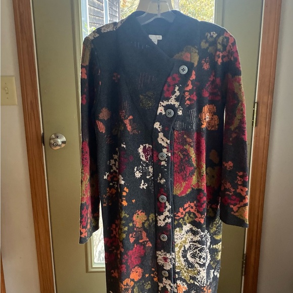 NWOT STUNNING J JILL JACQUARD CARDIGAN SWEATER COAT XS - Picture 2 of 13